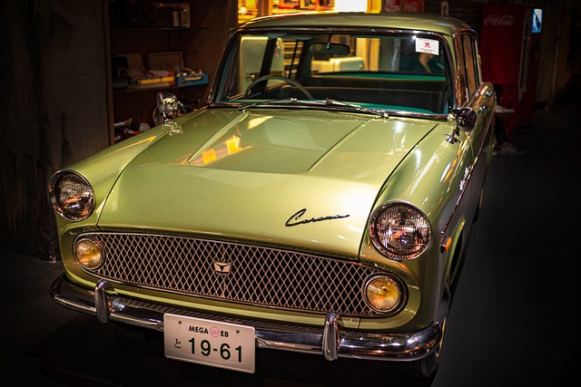 car, auto, toyota, corona, vintage, japanese, car wallpapers, green, transport, museum, obaida, tokyo, japan